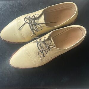Nisolo Cream Leather Oxfords